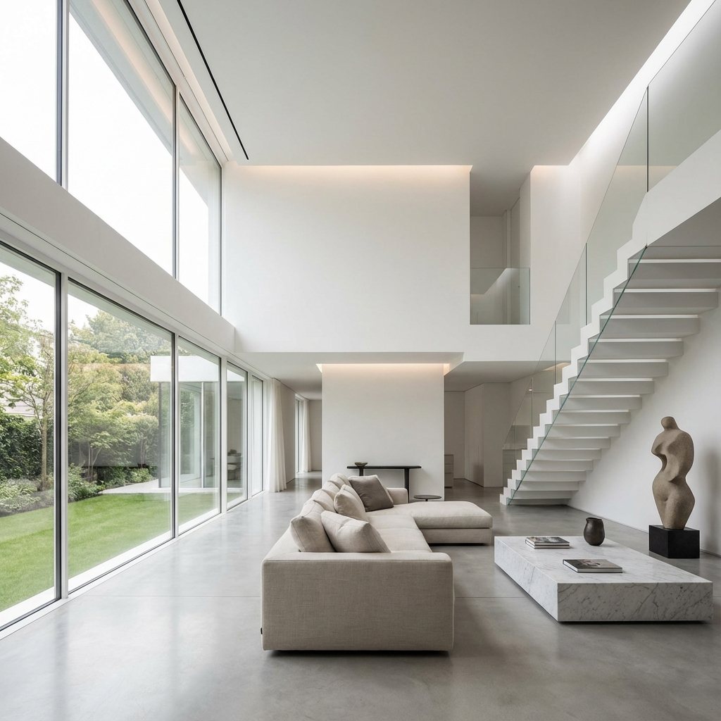 Luxury interior with perfect drywall finishes